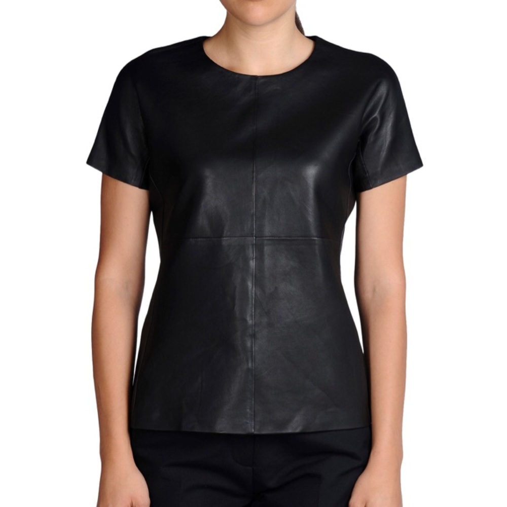 Black leather top